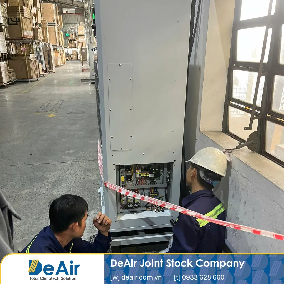 Electrical connection for the DeAir.RE-600 dehumidifier array
