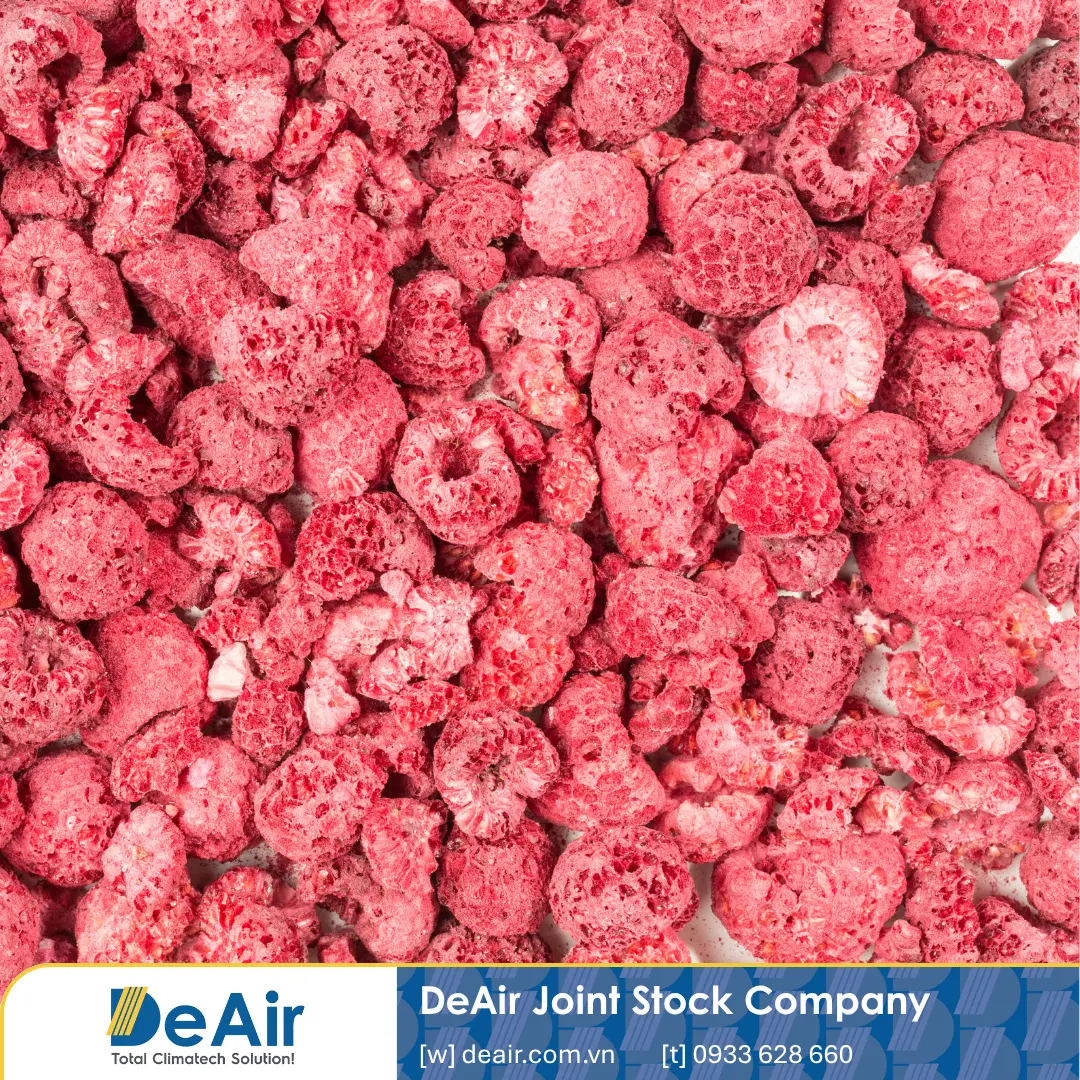 Dâu tây sấy thăng hoa có cấu trúc giòn xốp nhưng cực kỳ dễ vỡ vụn