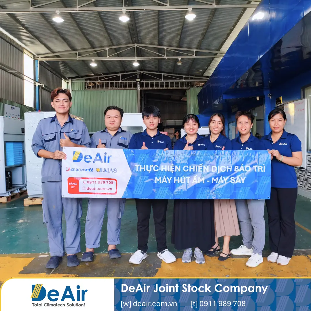 DeAir Chính Thức Ra Quân Chiến Dịch Bảo Trì Máy Hút Ẩm & Máy Sấy Công Nghiệp Khu Vực Miền Nam (15/06/2026)