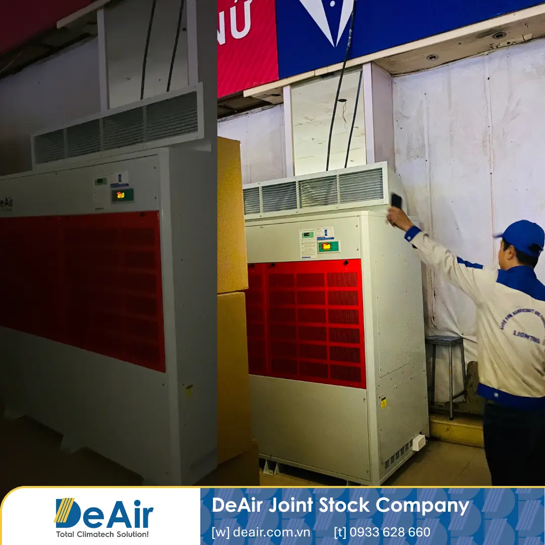 Bàn Giao Máy Sấy Heat-Pump DeAir.RE-1200H: "Lá Chắn" Bảo Vệ Kho May Mặc Xuất Khẩu Khổng Lồ Tại Hà Nội
