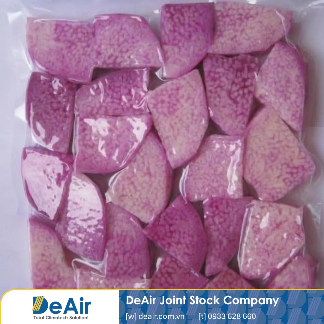 Finished purple yams perfectly packaged with moisture-proof preservation