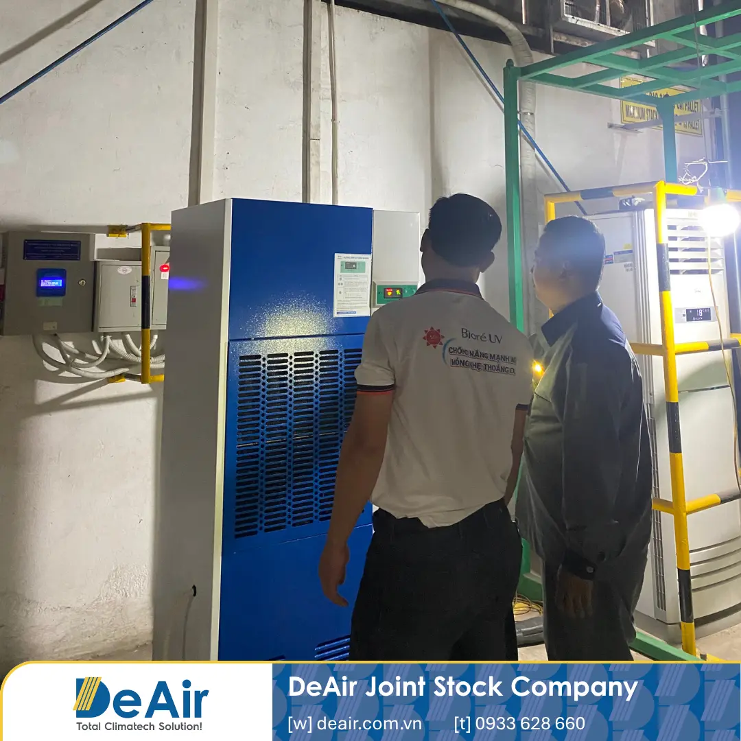 Case Study: Humidity Control Solution for Ink Chemical Warehouse in Hung Yen with Olmas Industrial Dehumidifier