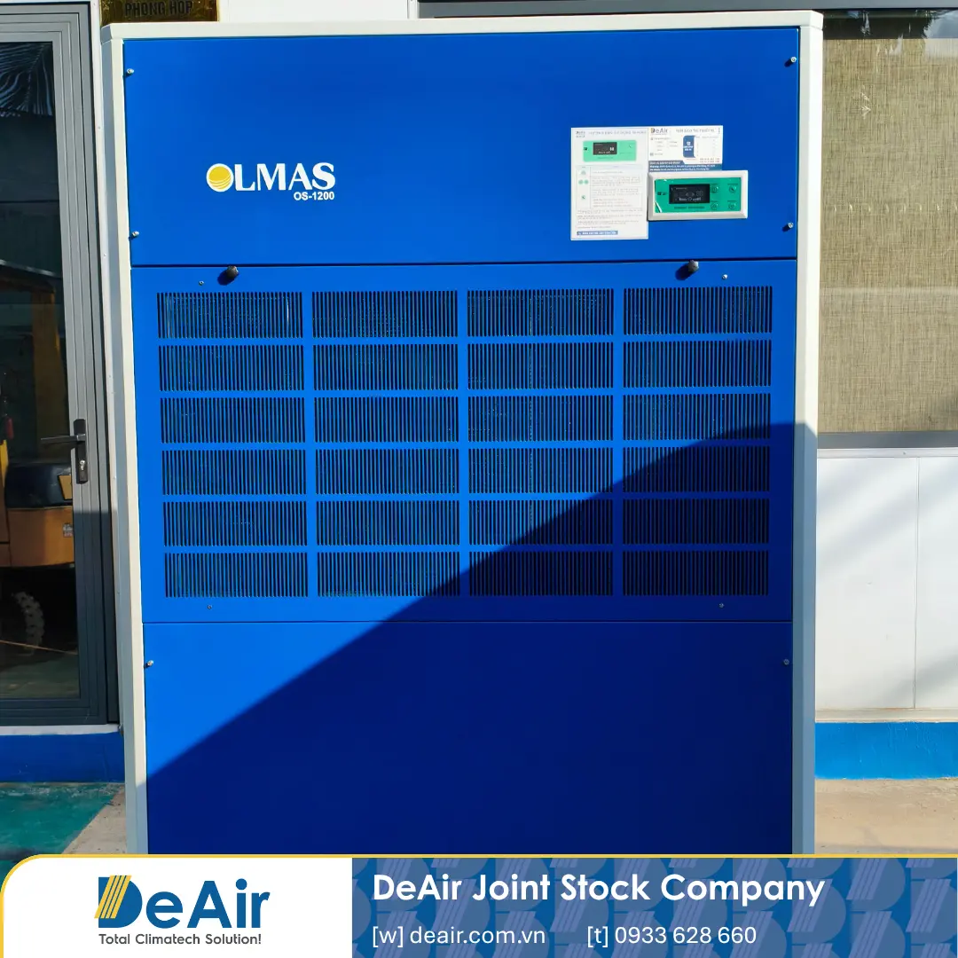 DeAir Delivers Olmas OS-1200 Industrial Dehumidifier (1200 Liters/Day) for Logistics Warehouse in Binh Duong