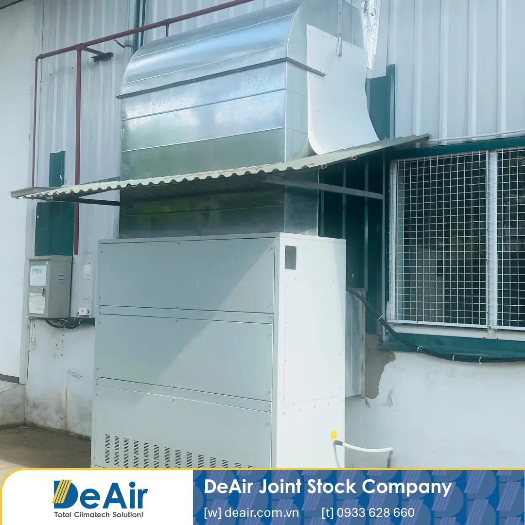 Giải Pháp Lắp Đặt Máy DeAir.RE-1200 Bên Ngoài Trời Cho Nhà Máy May Mặc Hải Phòng