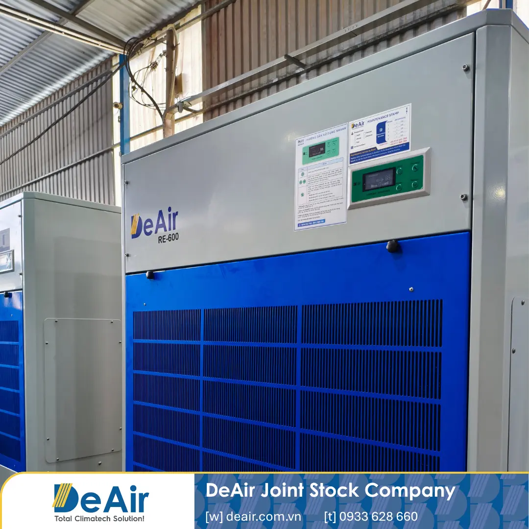 Dòng máy hút ẩm Heat-pump DeAir RE công suất lớn chuẩn bị bàn giao
