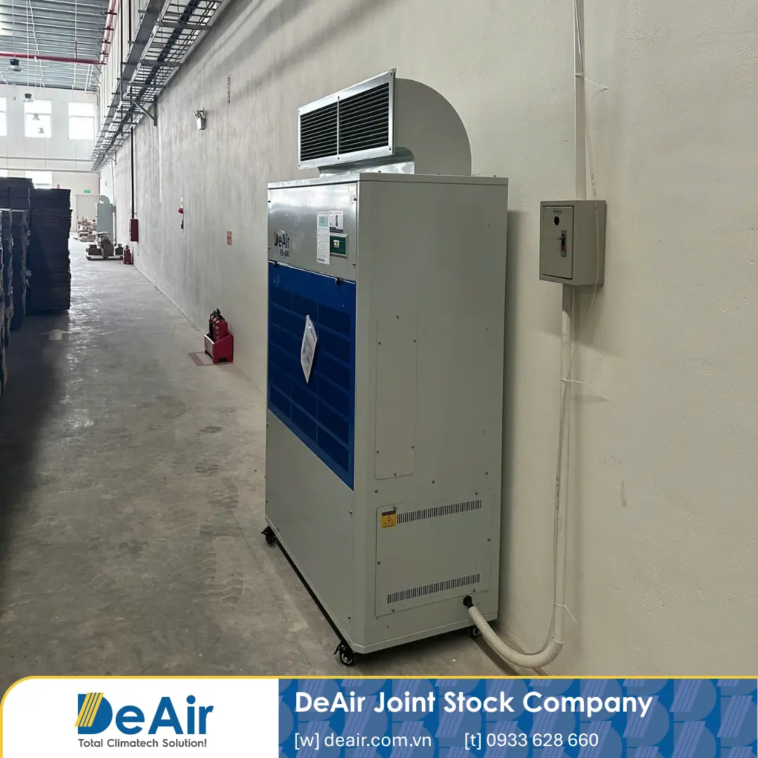 DeAir RE-600 heat-pump dehumidifier commissioned at power cable warehouse