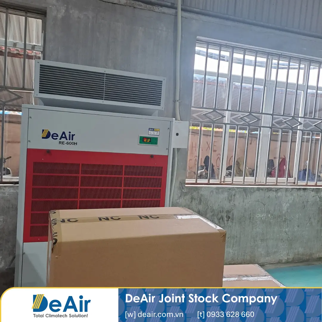 Close-up of DeAir.RE-600H in Pearl Global warehouse