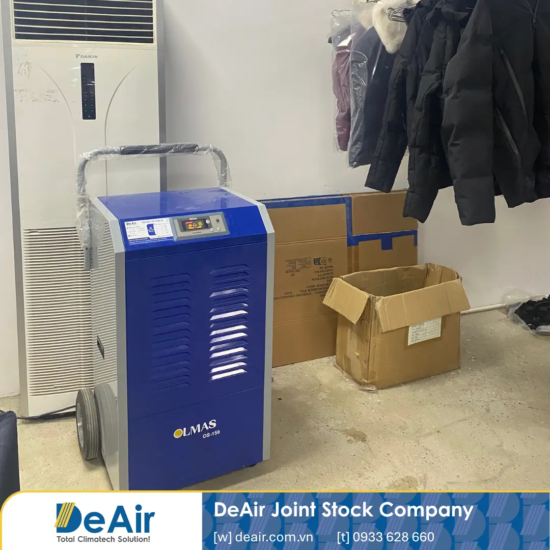 Handover of Olmas OS-150 Industrial Dehumidifier for Textile Warehouse in Thanh Hoa