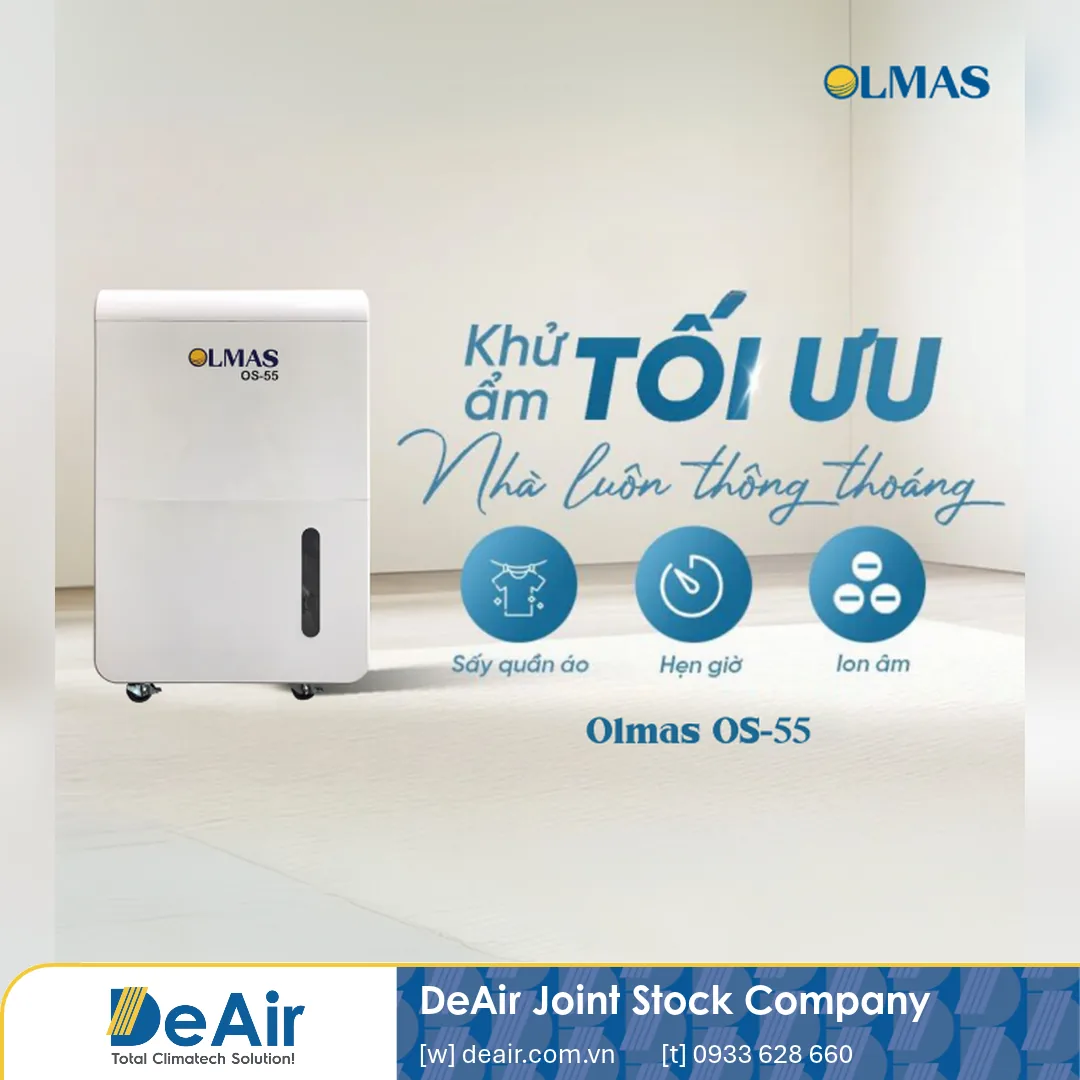 Máy hút ẩm Olmas OS-55 công suất 55 lít/ngày cho phòng thí nghiệm