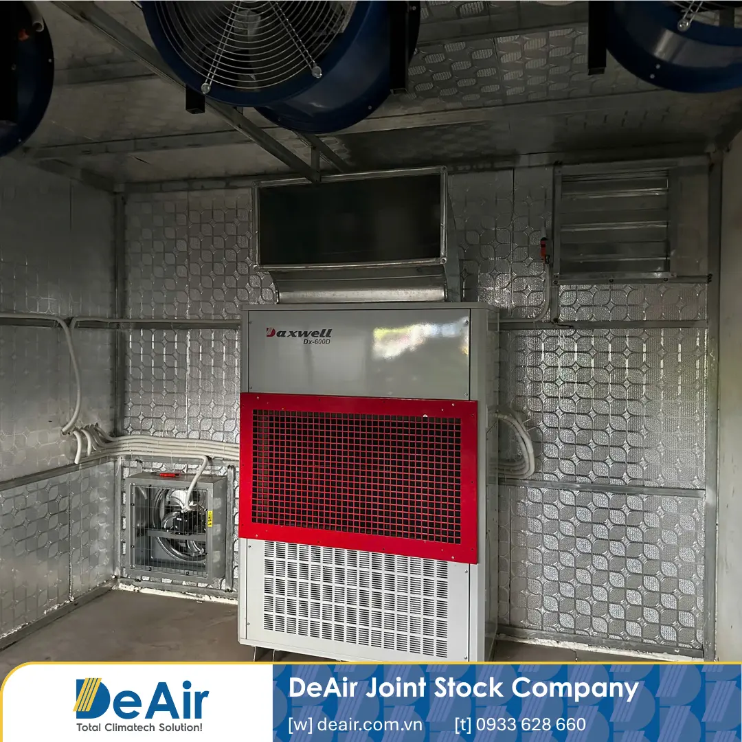 Daxwell DX-600D Heat-pump dryer installed at the Quang Ngai incense drying room