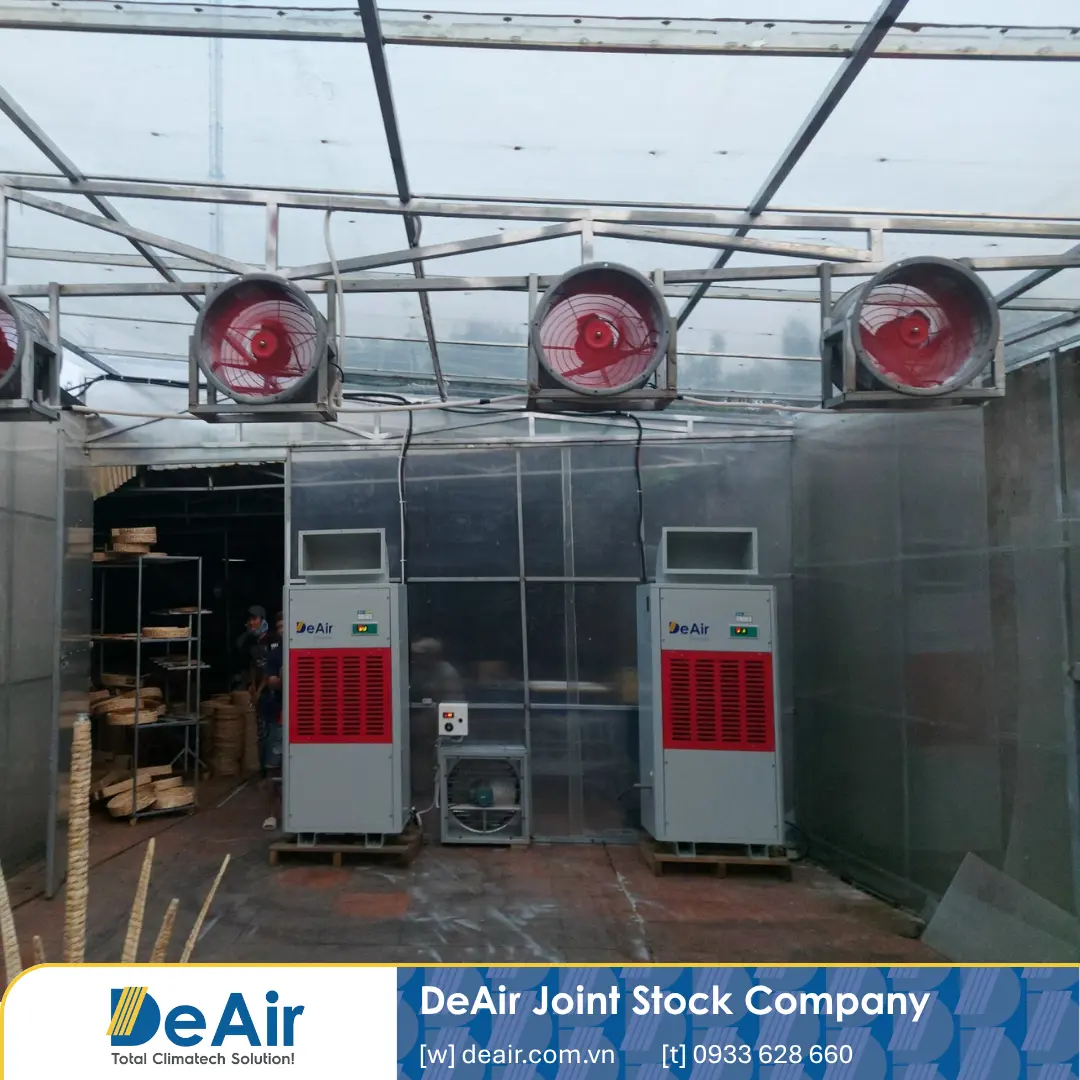 Solar Drying Room Combined with DeAir.RE-300H Heat-Pump Dryer for Rattan & Bamboo Weaving in Dong Thap