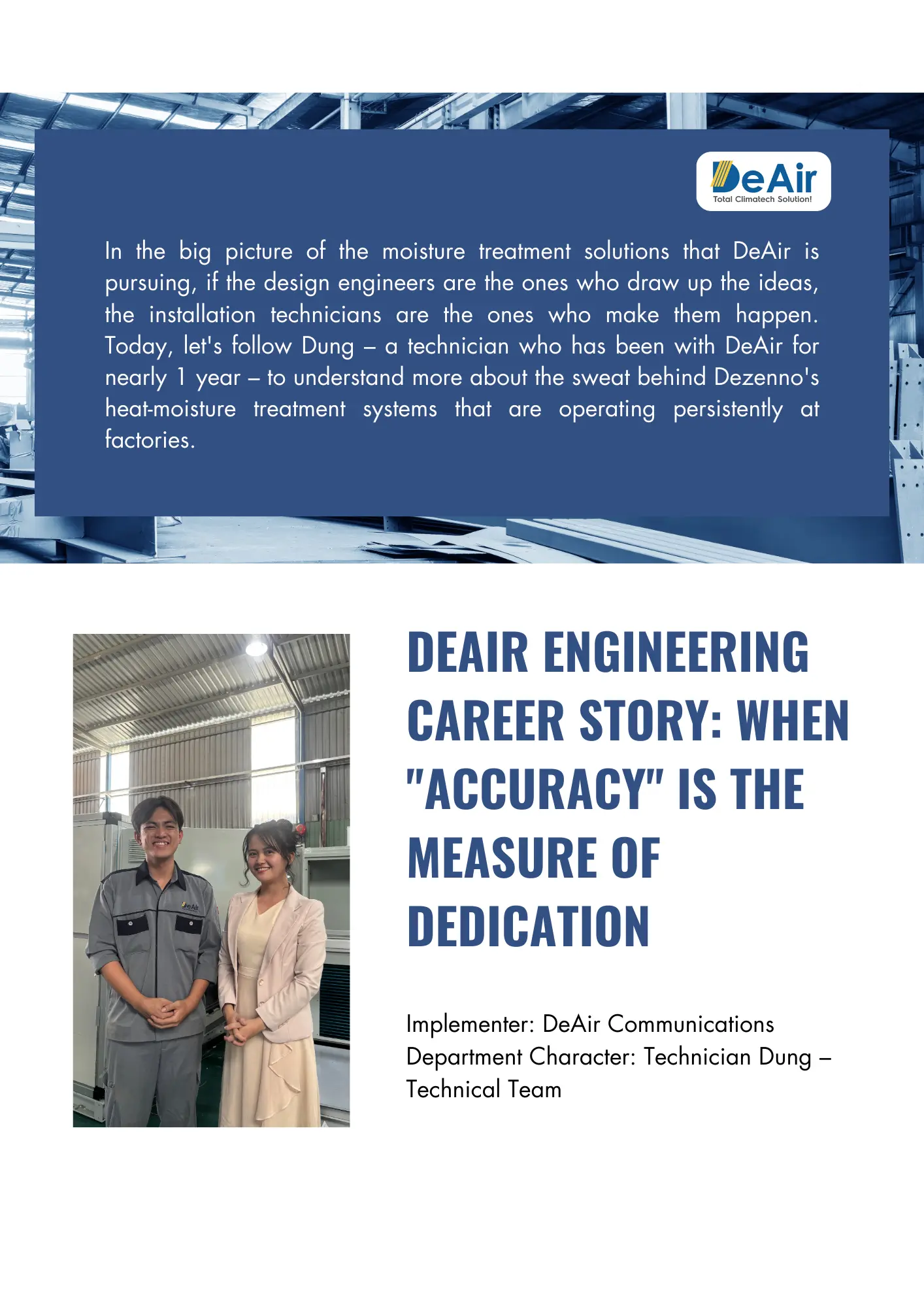 DeAir Technical Story: When "Precision" Is The Measure Of Dedication
