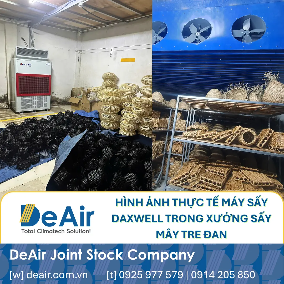 Another rattan drying room using a DeAir Daxwell dryer.