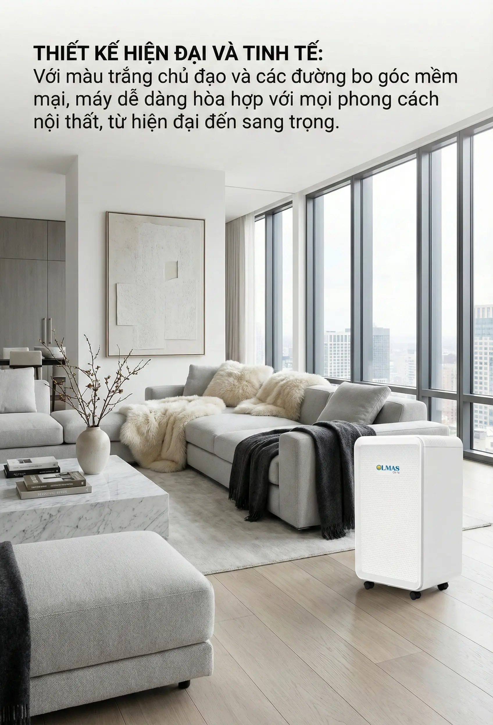 Bảng điều khiển trực quan của máy hút ẩm Olmas OS-16