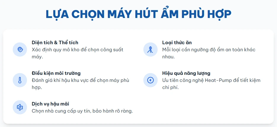 Hướng dẫn chọn máy hút ẩm hiệu quả cho thức ăn chăn nuôi