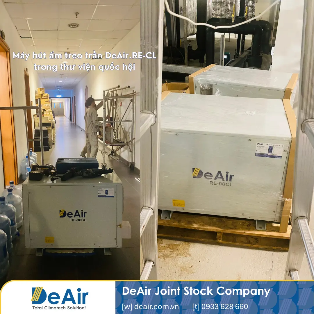 Bảo Vệ "Kho Tàng Tri Thức" Quốc Gia: DeAir Lắp Đặt Hệ Thống Hút Ẩm Treo Trần Tại Thư Viện Quốc Hội