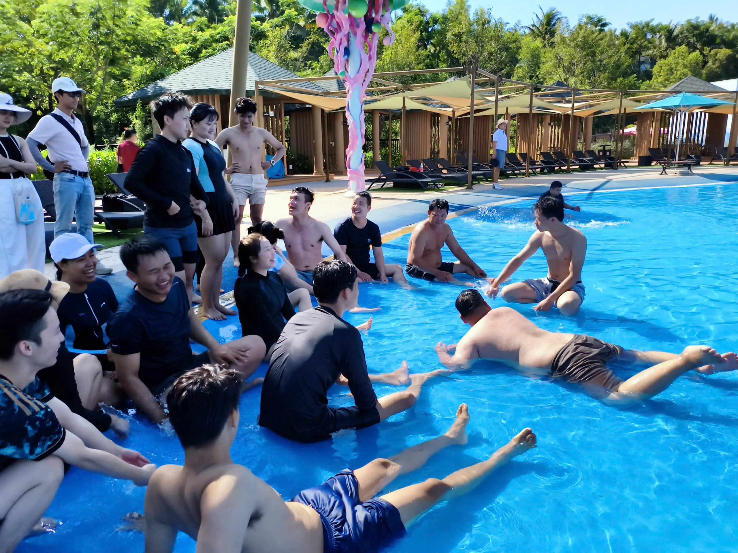 Bonding and overflowing joy at the water park.