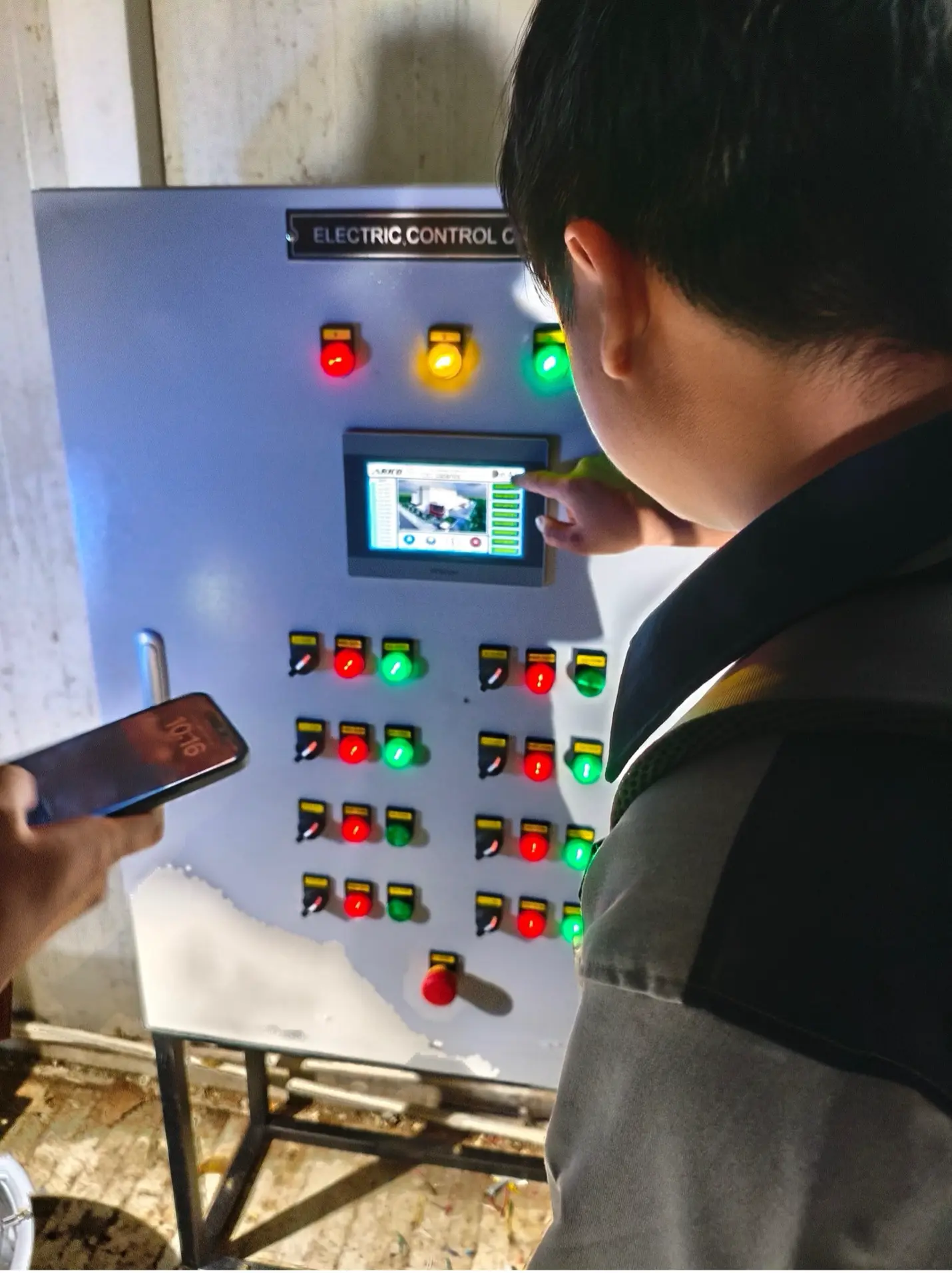 Neat and technically precise wiring inside a DeAir electrical cabinet