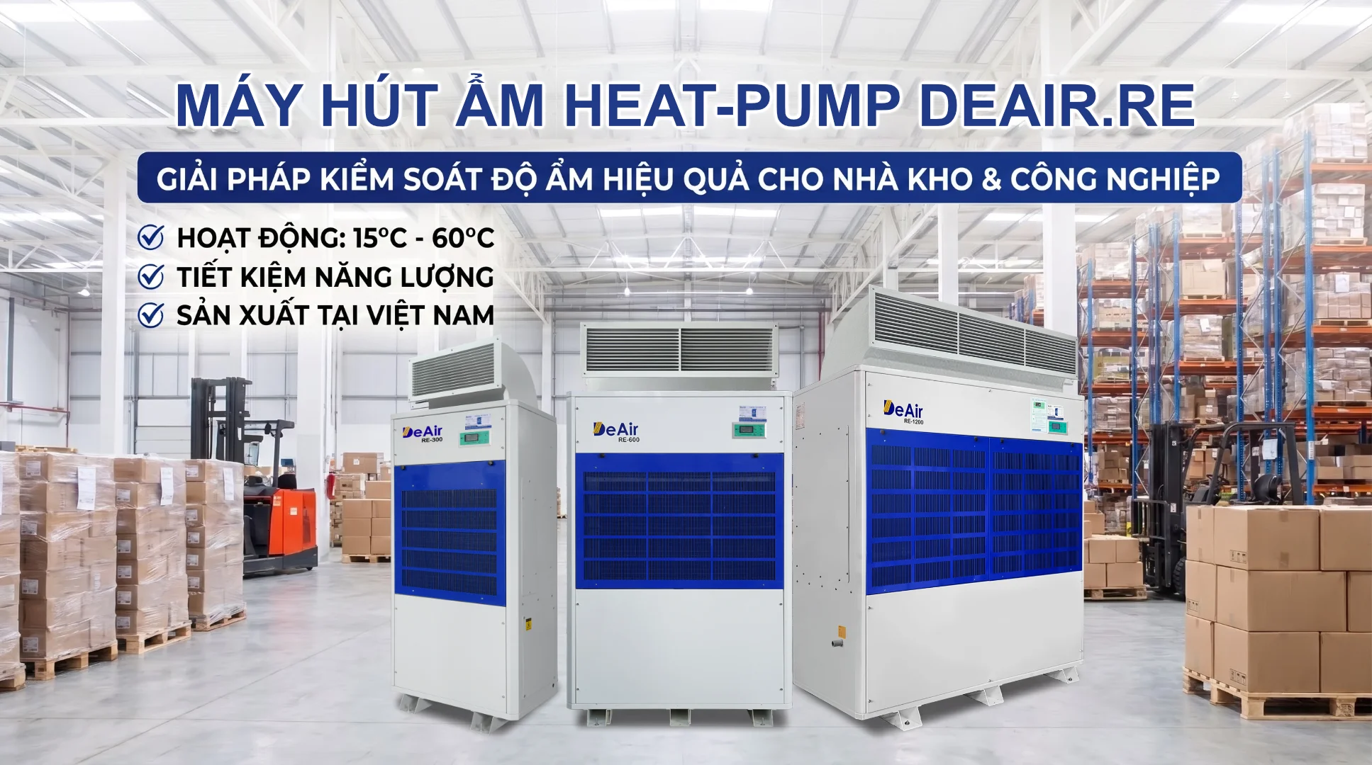 Máy hút ẩm heat pump DeAir.RE