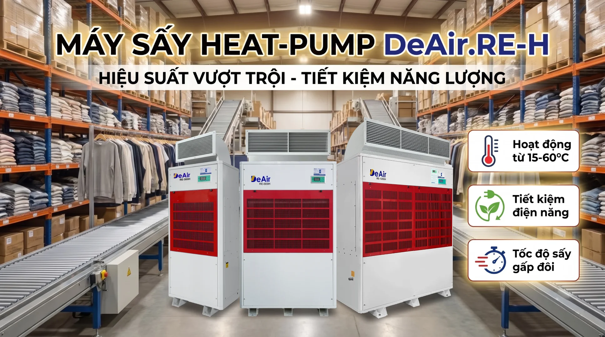 Máy sấy heat-pump DeAir.RE-H Máy sấy heat-pump DeAir.RE-H